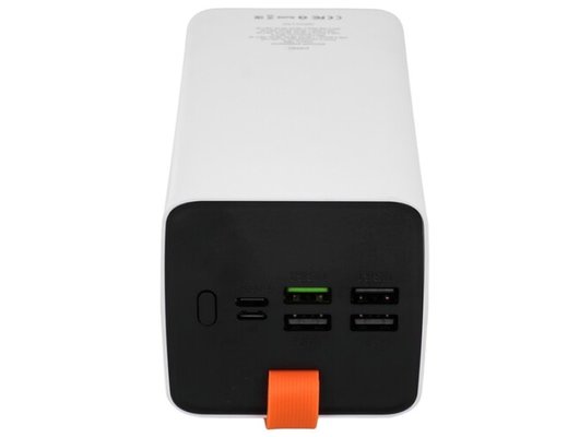 Внешний аккумулятор PERO PB09 50000 mAh, Li-Pol, output USB-C + 4 USB-A, белый